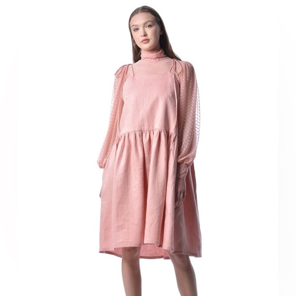 Eliza Faulkner Dresses & Skirts - Pink Linen Tig Dress